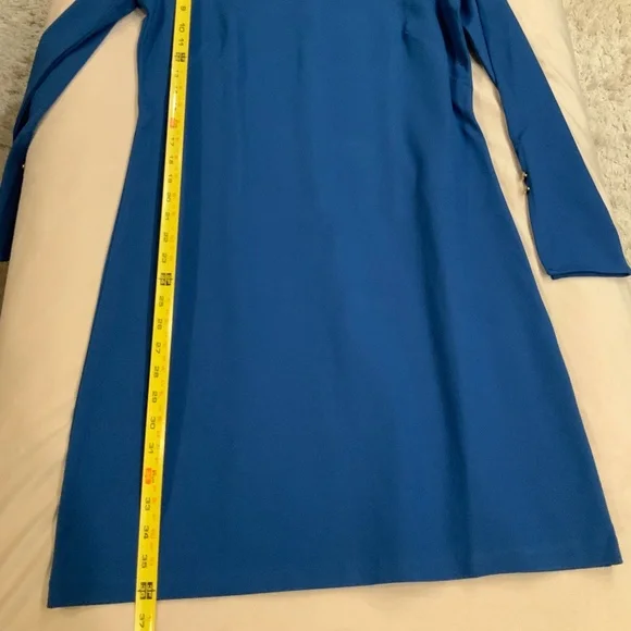 Ann Taylor Blue M Sheath Dress Classic Normcore Scandi Girl Essential Quality - Picture 9 of 10